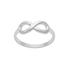 Itsy Bitsy Sterling Silver Infinity Midi Ring, Women's, Size: 4, Grey