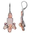 Simply Vera Vera Wang Pink Simulated Crystal Cluster Drop Earrings, Women's