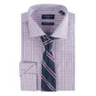Men's Nick Dunn Modern-fit Patterned Easy-care Spread-collar Dress Shirt & Tie Set, Size: M-34/35, Purple