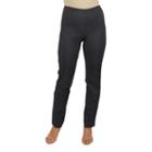 Women's Harve Benard Slim Straight-leg Pull-on Pants, Size: 10, Dark Grey