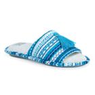 Muk Luks Women's Florence Memory Foam Slide Slippers, Size: Large, Blue
