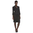 Women's Le Suit Jacquard Suit Jacket & Pencil Skirt Set, Size: 14, Black