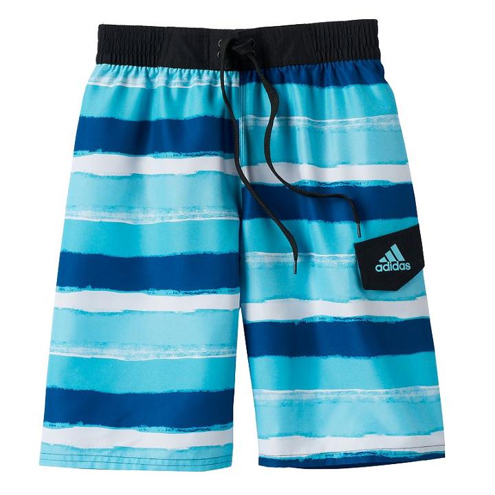 Boys 8-20 Adidas Go On Stripe Board Shorts, Boy's, Size: Xl(18/20), Blue (navy)