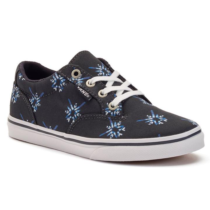 Vans Winston Girls' Suede Skate Shoes, Girl's, Size: Medium (1), Dark Blue
