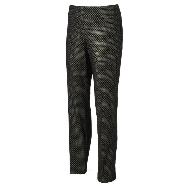 Women's Dana Buchman Slimming Pull-on Pants, Size: Large, Black