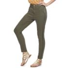 Juniors' So&reg; Velvet Stripe Skinny Pants, Teens, Size: 15, Green Oth