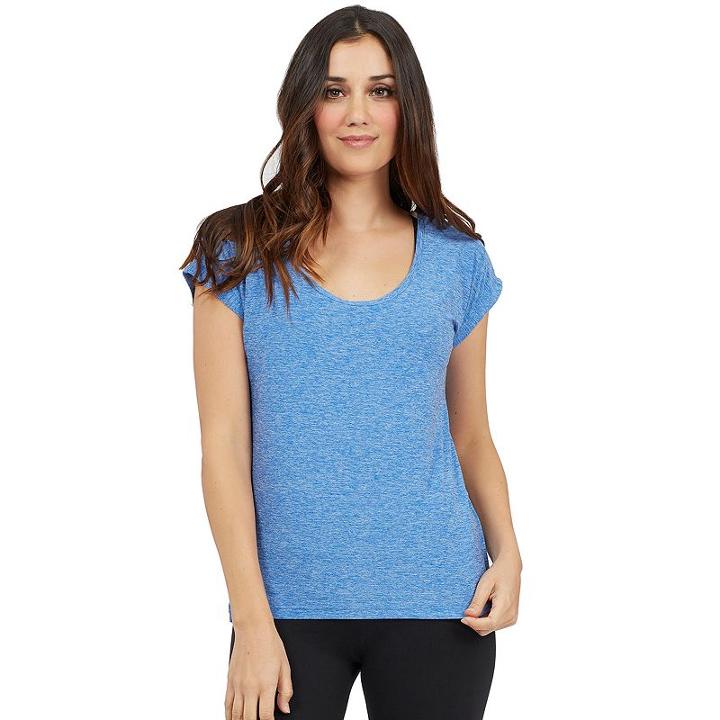 Women's Marika Exhale Drape-back Tee, Size: Small, Blue