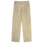 Boys 8-20 Husky French Toast School Uniform Modern-fit Adjustable-waist Double-knee Pleated Pants, Boy's, Size: 16 Husky, Beig/green (beig/khaki)