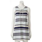 Juniors' About A Girl Knit Lace-up Dress, Size: Medium, Blue Other