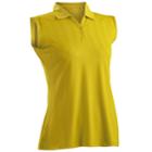 Women's Nancy Lopez Grace Sleeveless Golf Polo, Size: Large, Gold