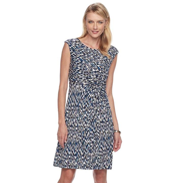 Women's Dana Buchman Twist-front Dress, Size: Large, Green
