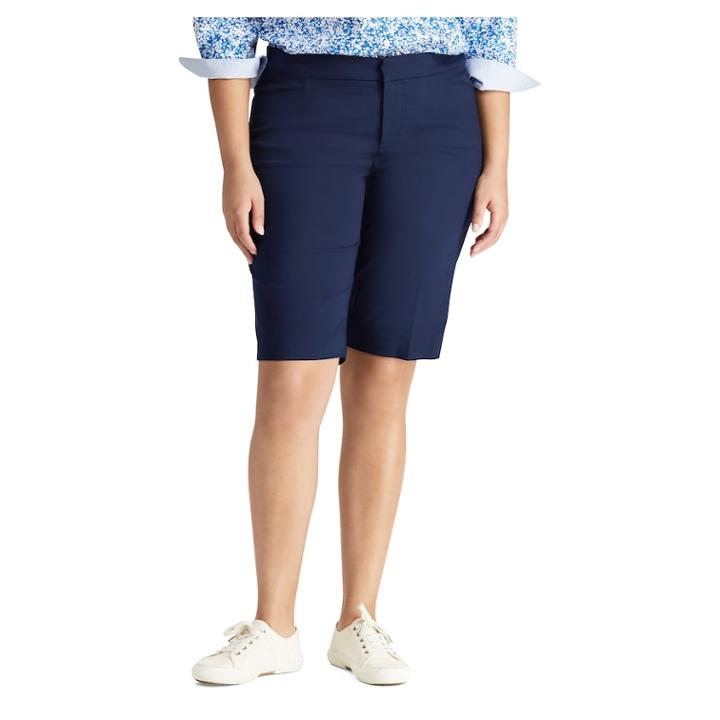 Plus Size Chaps Stretch Short, Women's, Size: 24 W, Blue
