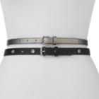 Women's Apt. 9&reg; 2-for-1 Grommet & Saffiano Belt Set, Size: Large, Oxford