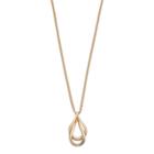 Dana Buchman Double Teardrop Pendant Necklace, Women's, Gold