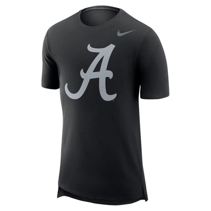 Men's Nike Alabama Crimson Tide Enzyme Droptail Tee, Size: Xl, Black