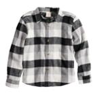 Boys 4-12 Jumping Beans&reg; Flannel Plaid Button Down Shirt, Size: 12, Black