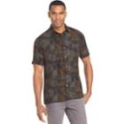 Men's Van Heusen Air Slim-fit Patterned Button-down Shirt, Size: Medium, Black