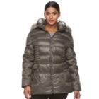 Plus Size Halitech Hooded Puffer Jacket, Women's, Size: 1xl, Grey