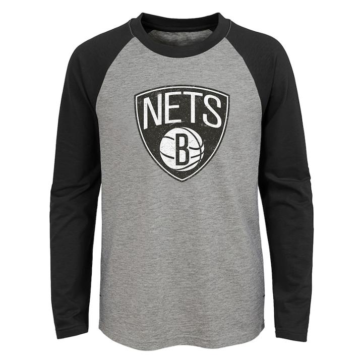 Boys 4-18 Brooklyn Nets Fadaway Tee, Size: 12-14, Grey