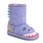 Muk Luks Rex Dinosaur Kids' Plush Boots, Girl's, Size: 12, Purple