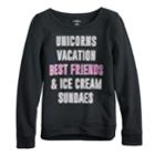 Girls 7-16 & Plus Size So&reg; Easy Crew Pullover Sweatshirt, Size: 18 1/2, Oxford