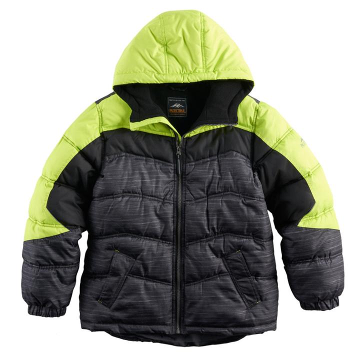Boys 8-20 Pacific Trail Promo Puffer Jacket, Size: Large, Green Oth