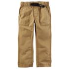 Boys 4-8 Carter's Buckled Poplin Pants, Size: 4, Med Beige
