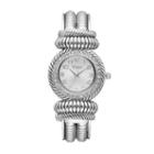 Vivani Women's Crystal Textured Cuff Watch, Grey