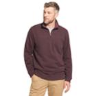 Men's Arrow Saranac Classic-fit Fleece Quarter-zip Pullover Sweater, Size: Large, Dark Red