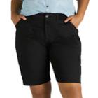 Plus Size Lee Diani Cargo Bermuda Shorts, Women's, Size: 16 - Regular, Black