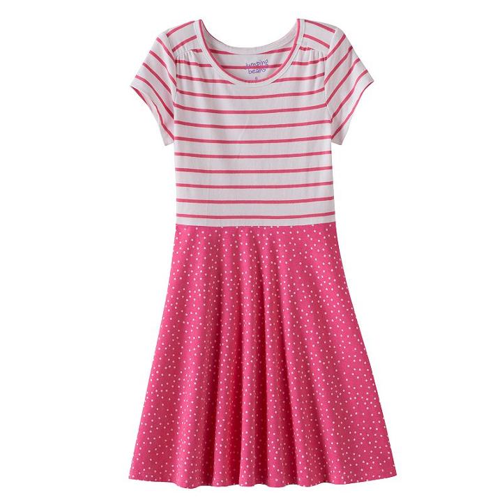 Girls 4-10 Jumping Beans® Print Skater Dress, Girl's, Size: 6, Med Pink