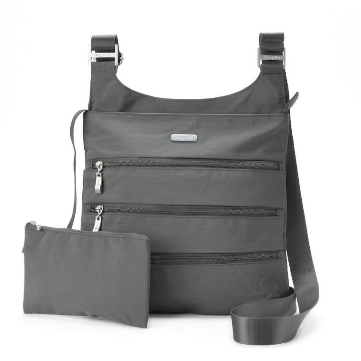 Women's Baggallini Slim Everyday Bag With Rfid Pouch, Dark Grey