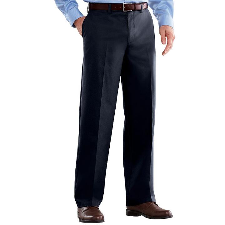 Big & Tall Croft & Barrow&reg; Easy-care Classic-fit Stretch Flat-front Pants, Men's, Size: 48x30, Blue