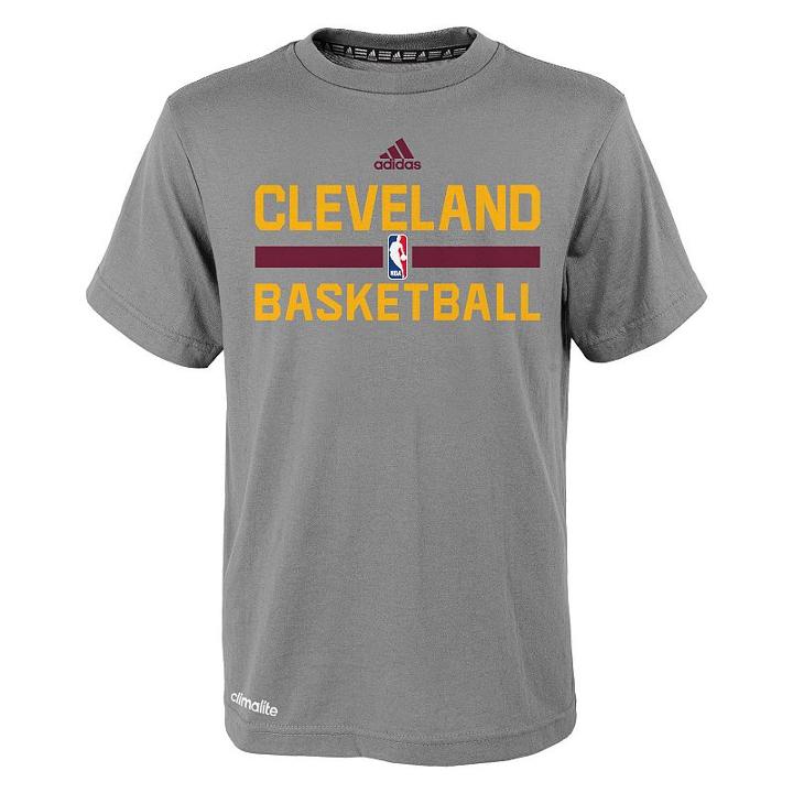 Boys 4-7 Adidas Cleveland Cavaliers Heathered Practice Climalite Tee, Boy's, Size: L(7), Grey