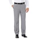 Men's Haggar Eclo Stria Straight-fit Flat-front Dress Pants, Size: 38x34, Silver
