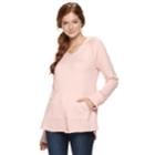 Juniors' So&reg; High-low Solid Fleece Tunic Hoodie, Teens, Size: Xs, Light Pink