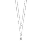 Lc Lauren Conrad Cubic Zirconia & Skeleton Key Pendant Necklace Set, Women's, Silver