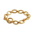 Elegante 18k Gold Over Brass Oval Link Bracelet - 7.5-in, Women's, Size: 7.5, Yellow