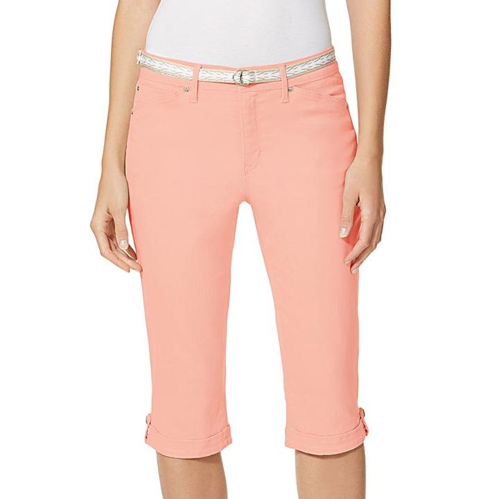 Women's Gloria Vanderbilt Lillian Skimmer Pants, Size: 14, Lt Orange