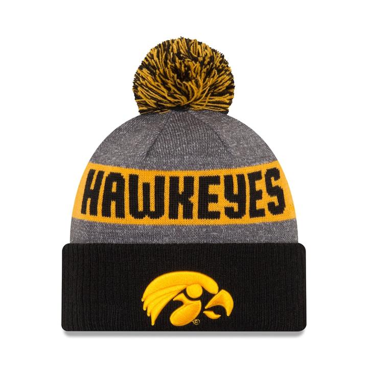 Adult New Era Iowa Hawkeyes Sport Knit Beanie, Men's, Black