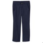Boys 4-7 Chaps School Uniform Flat Front Twill Pants, Boy's, Size: 6, Blue (navy)