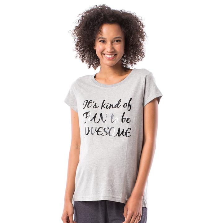 Maternity Pip & Vine By Rosie Pope Graphic Tee, Women's, Size: M-mat, Grey