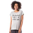 Maternity Pip & Vine By Rosie Pope Graphic Tee, Women's, Size: M-mat, Grey