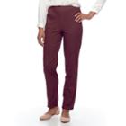 Women's Croft & Barrow&reg; Pull-on Pants, Size: Medium, Red