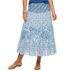 Women's Chaps Tiered Crinkle Skirt, Size: Xs, Pink Ovrfl