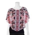 Women's Ab Studio Print Chiffon Popover Top, Size: Xlrg Av/rg, Ovrfl Oth