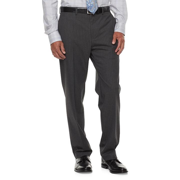 Men's Chaps Performance Series Classic-fit Stretch Suit Pants, Size: 38x32, Grey