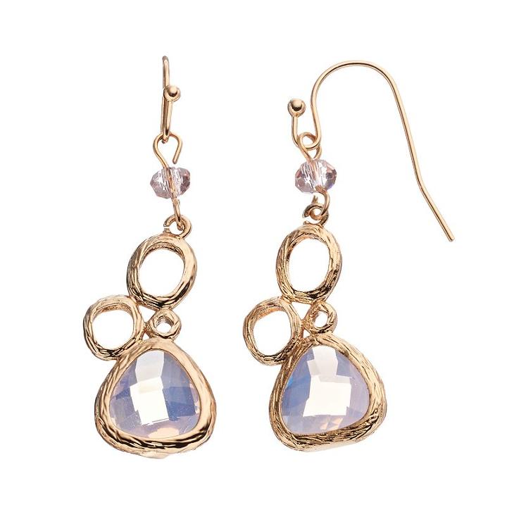 Loli Bijoux Breast Cancer Awareness Pink Teardrop Earrings, Women's