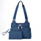 Women's Baggallini Satchel Bag With Rfid Blocking Pouch, Med Blue