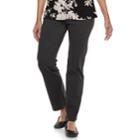 Women's Dana Buchman Everyday Casual Straight-leg Pull On Pants, Size: Medium, Dark Grey